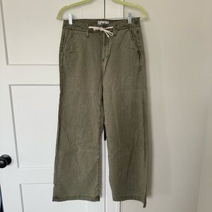 Paige Ari Wide Leg Crop Pant Green size 26